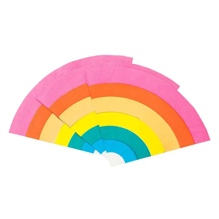 Rainbow Shaped Napkins - 16 Pack Talking Tables