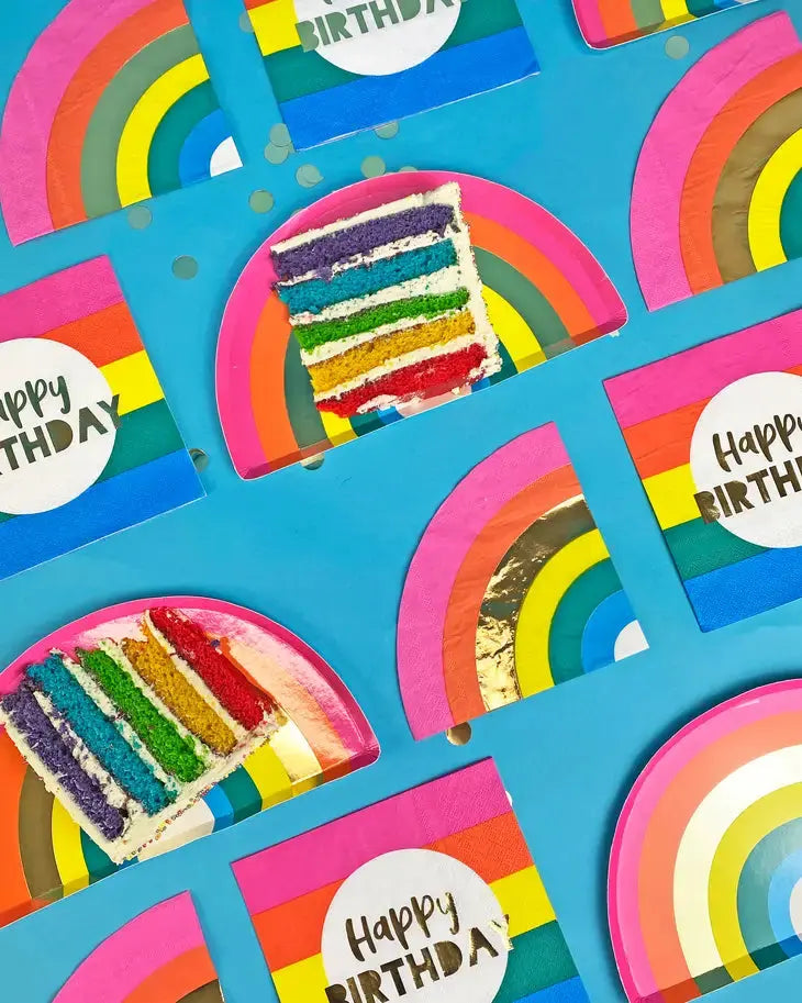 Rainbow Shaped Napkins - 16 Pack Talking Tables