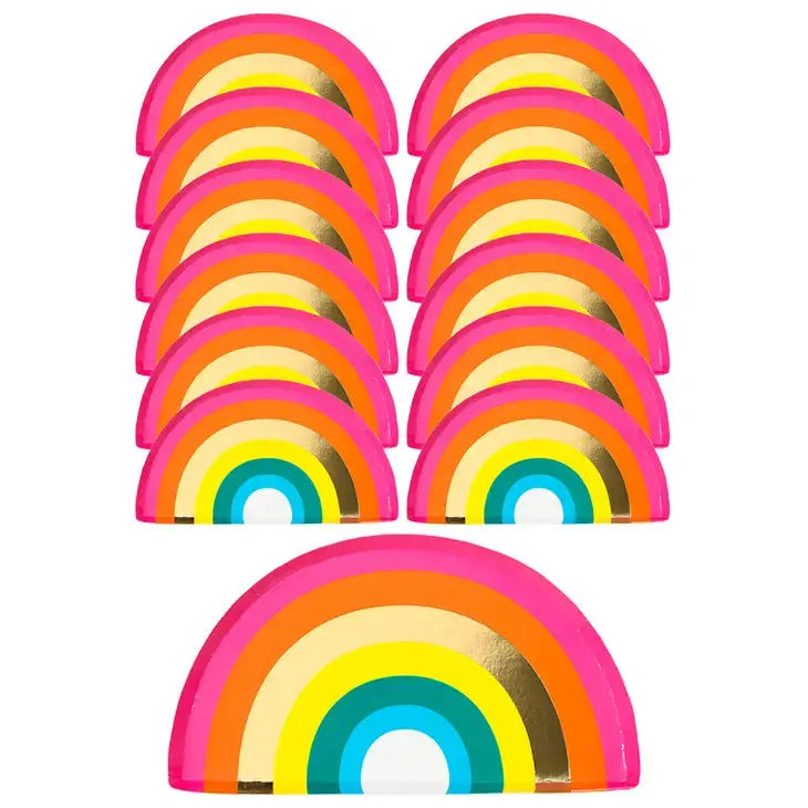 Rainbow Shaped Plates - 16 Pack Talking Tables