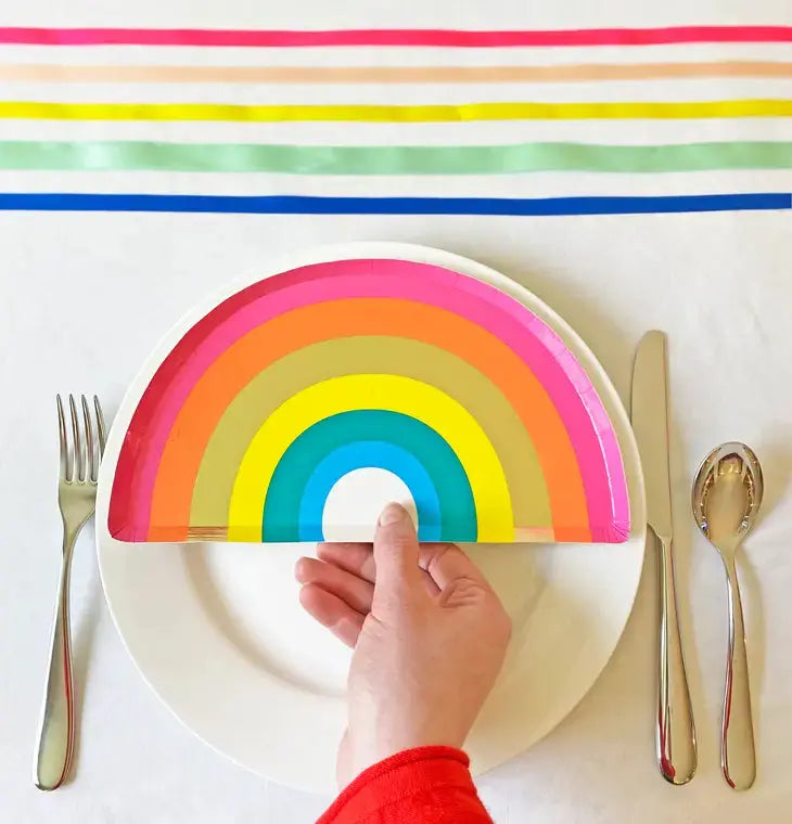 Rainbow Shaped Plates - 16 Pack Talking Tables