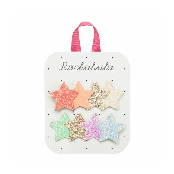 Rainbow Shimmer Star Clips Rockahula
