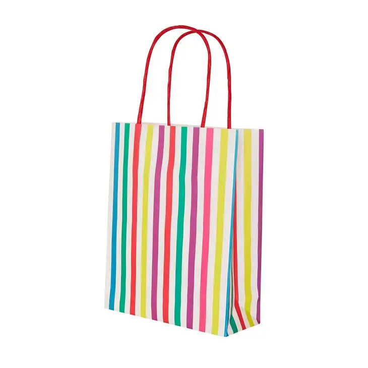 Rainbow Striped Gift Bags - 8 Pack Talking Tables