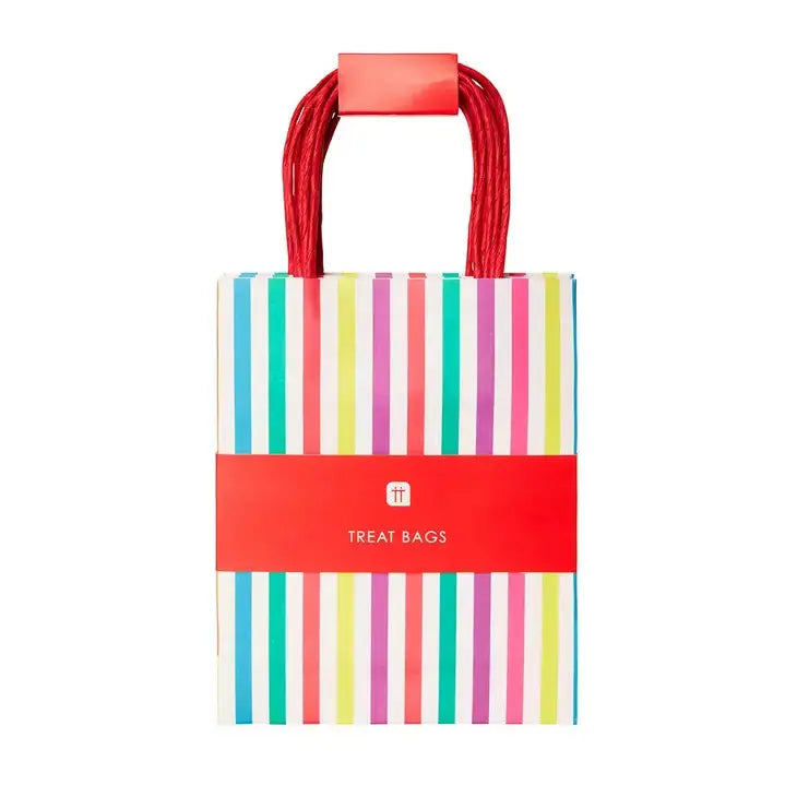 Rainbow Striped Gift Bags - 8 Pack Talking Tables