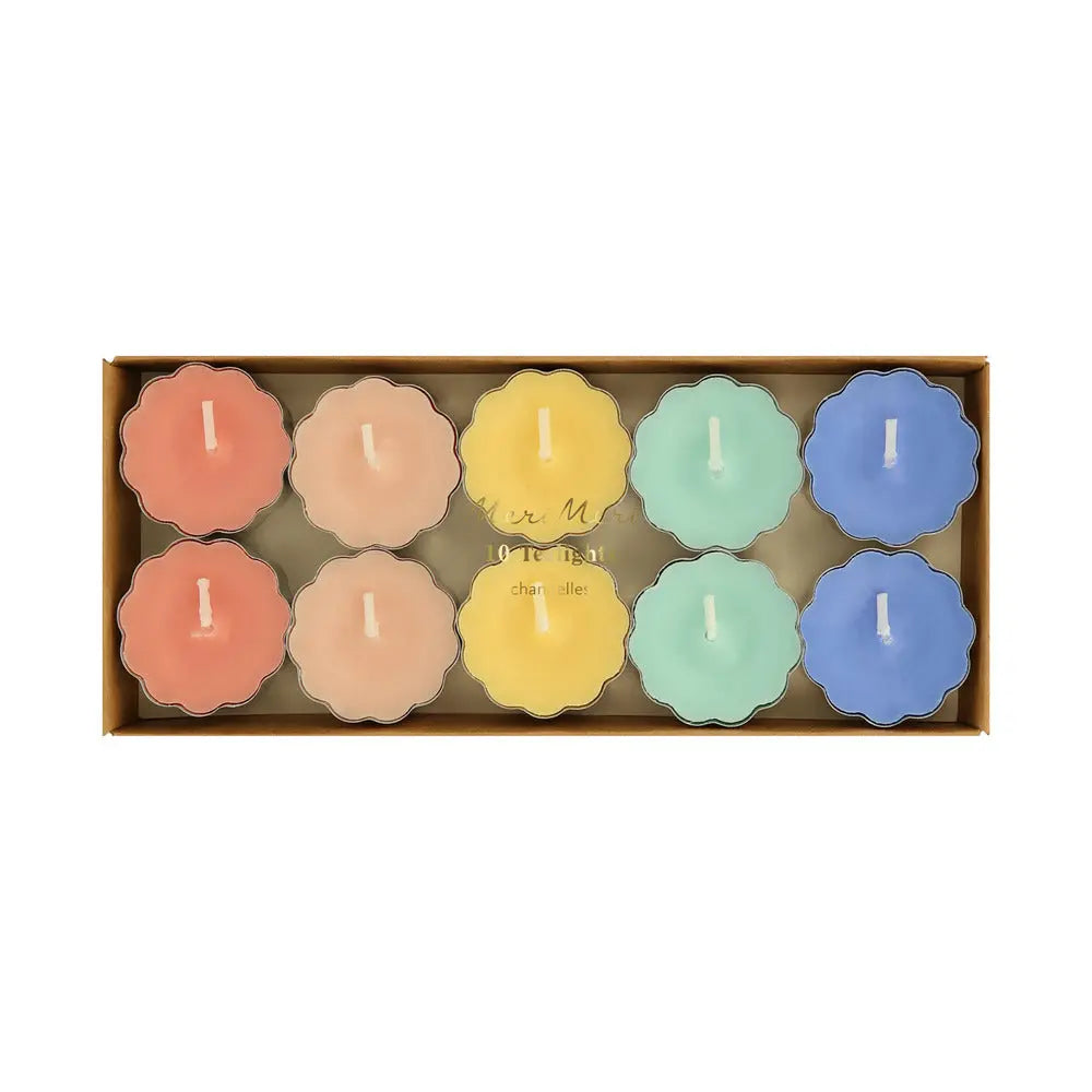 Rainbow Tealight Candles (x 10) Meri Meri