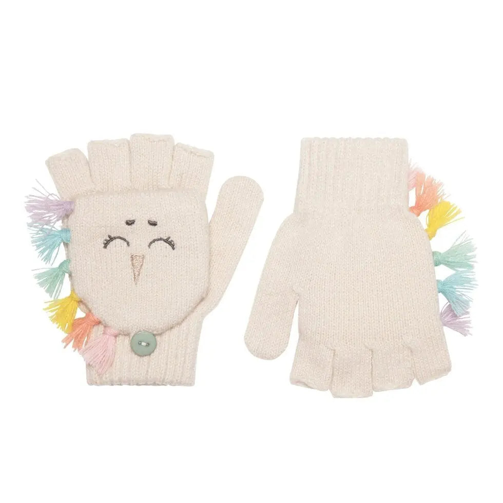 Rainbow Unicorn Knitted Gloves 3-6 Years Rockahula