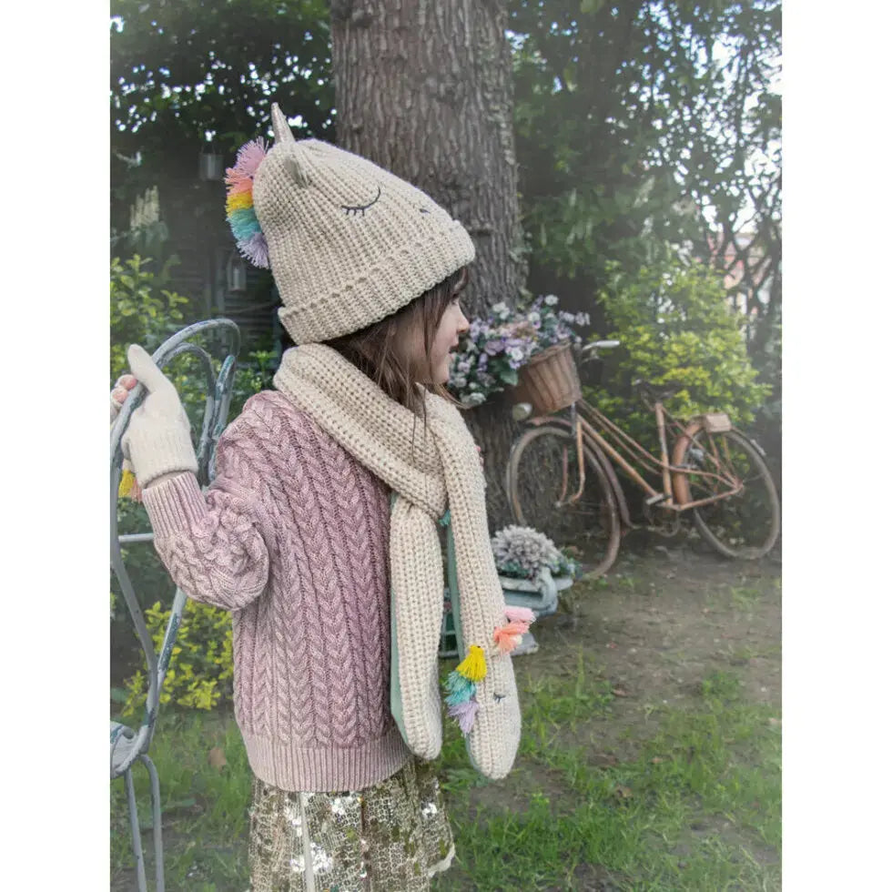 Rainbow Unicorn Knitted Gloves 3-6 Years Rockahula