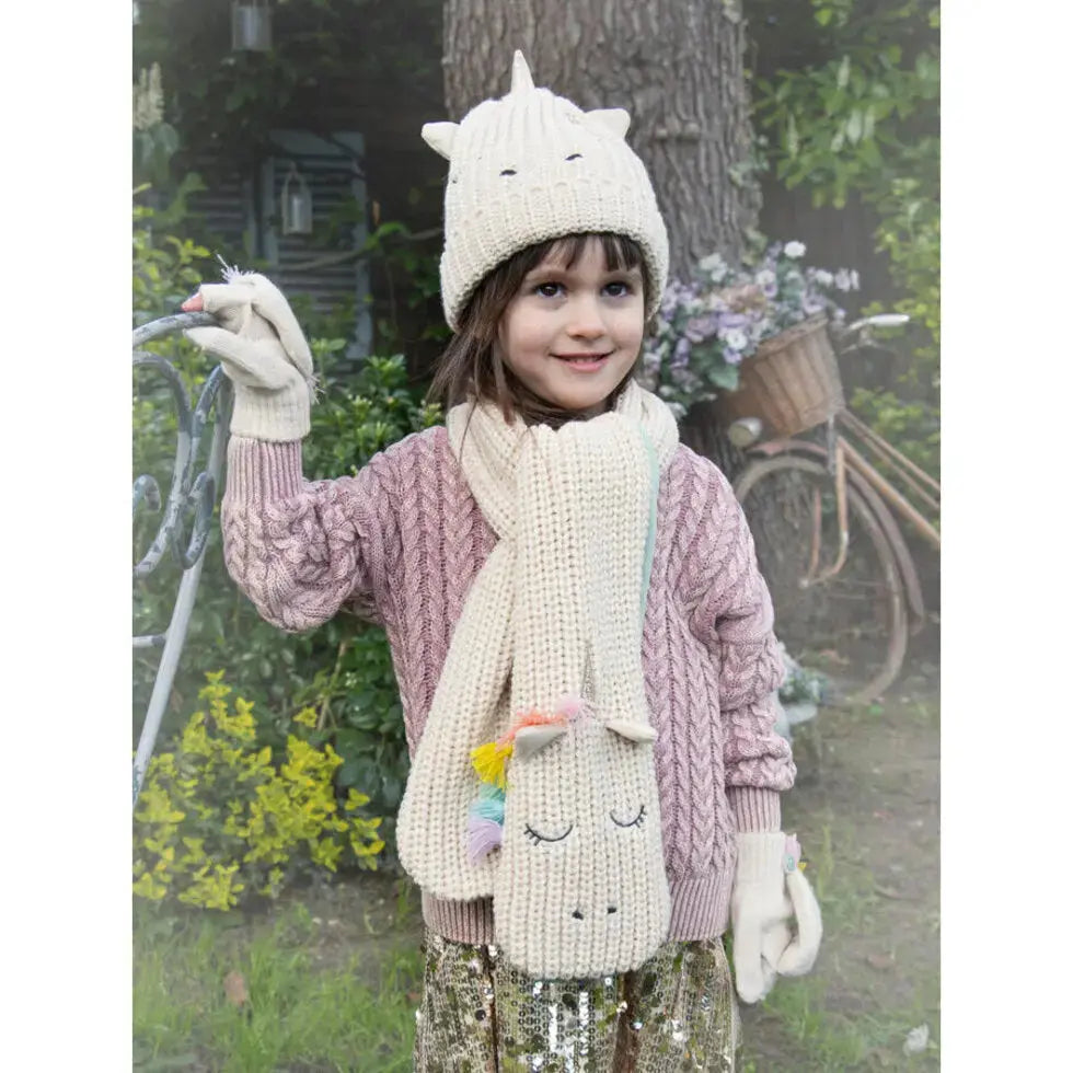 Rainbow Unicorn Knitted Gloves 3-6 Years Rockahula