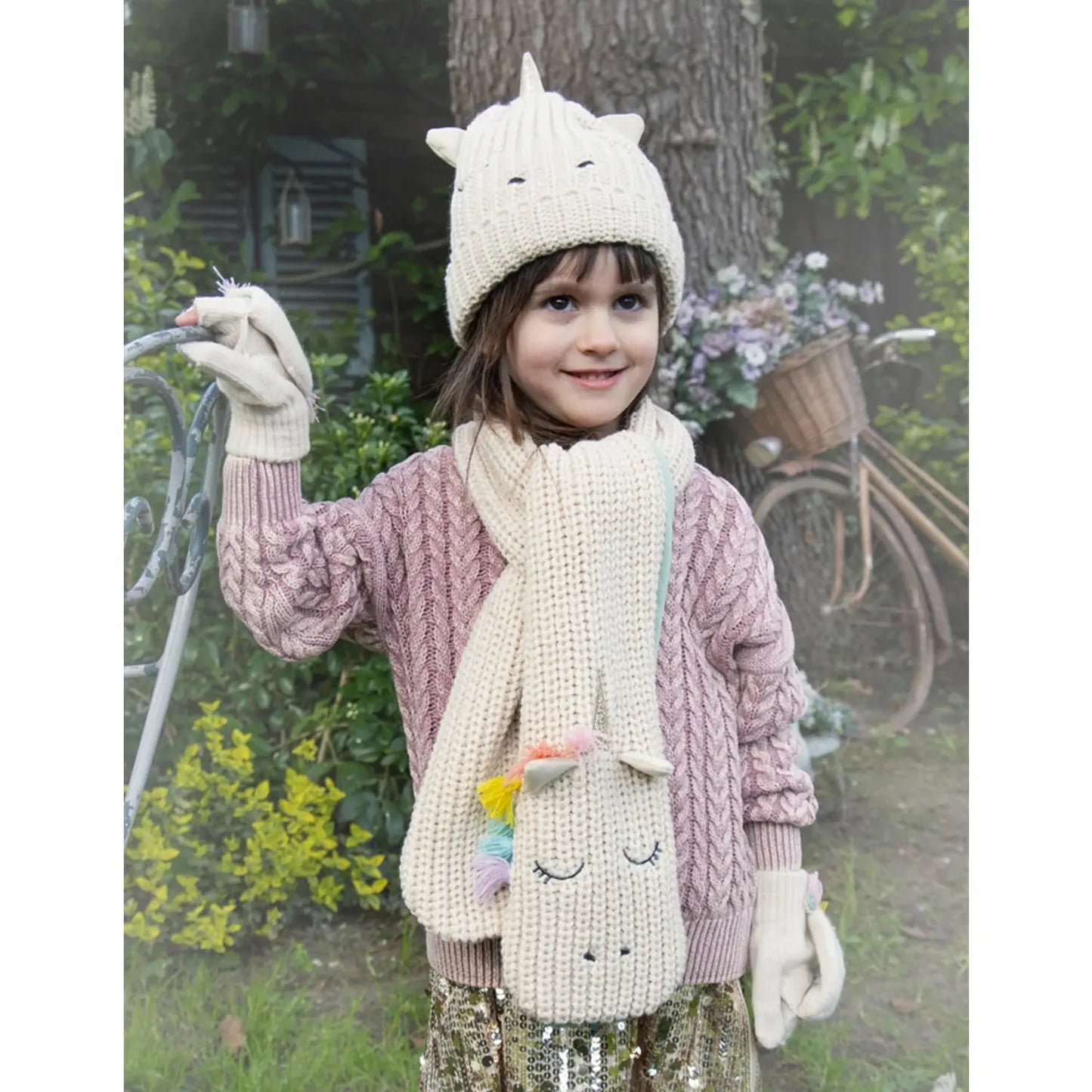 Rainbow Unicorn Knitted Scarf Rockahula