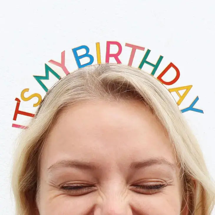 Rainbow 'it's My Birthday' Headband Talking Tables