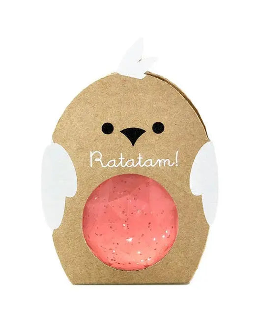 Ratatam! - 42mm pink glitter bird bouncing ball Ratatam!