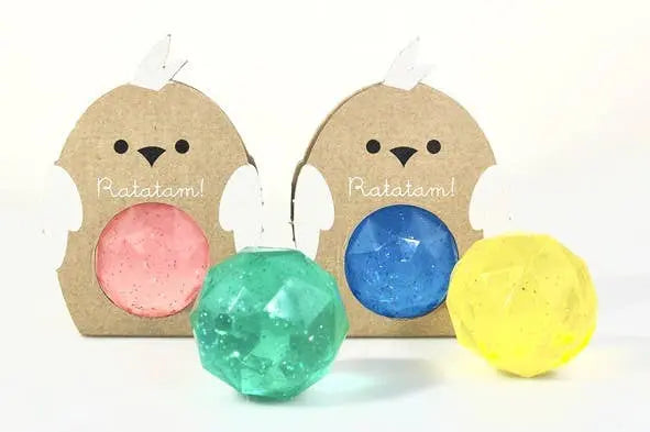 Ratatam! - 42mm pink glitter bird bouncing ball Ratatam!