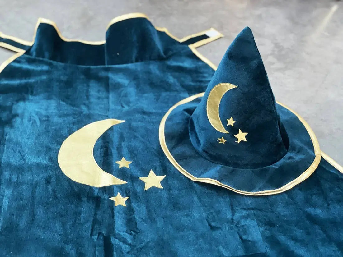 Ratatam! - Blue Wizard Cloak Costume Set+Hat+Wand Ratatam!