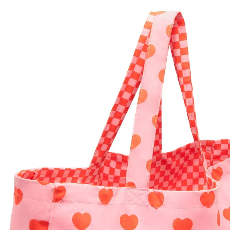 Ratatam! - Le Grand Cotton Heart Tote Bag - Pink Ratatam