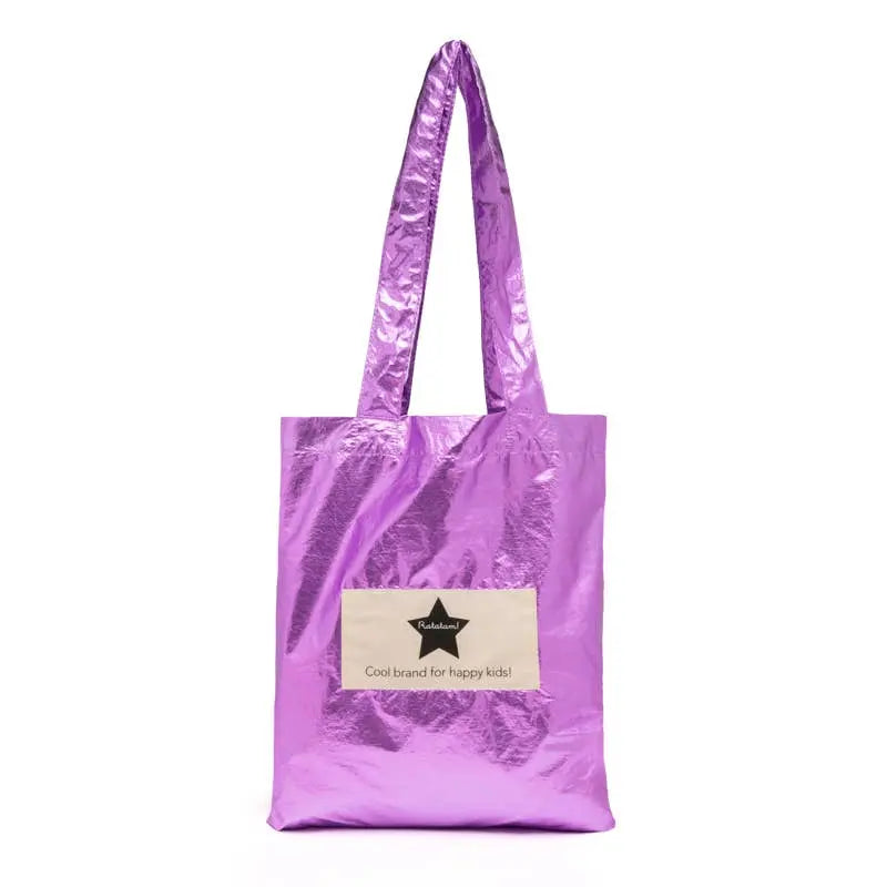 Ratatam! - Shiny Metallic Tote Bag - Purple Ratatam