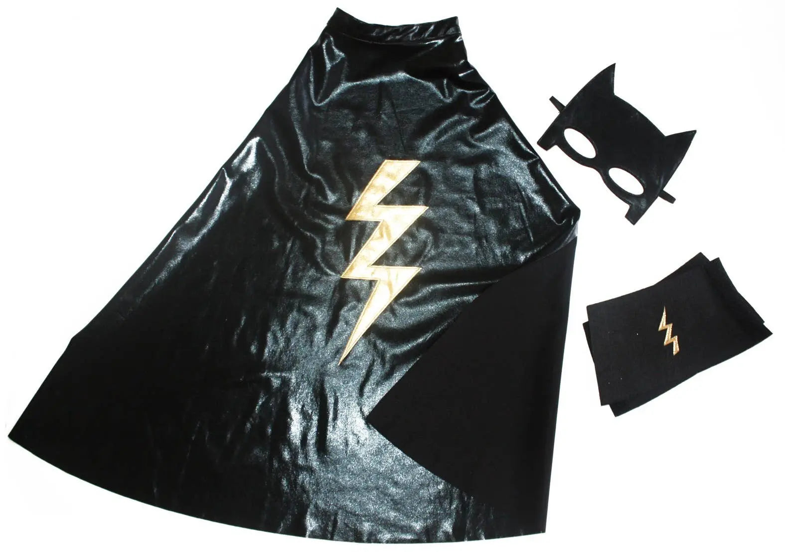 Ratatam! - Superhero costume set black cape+mask+cuffs Ratatam