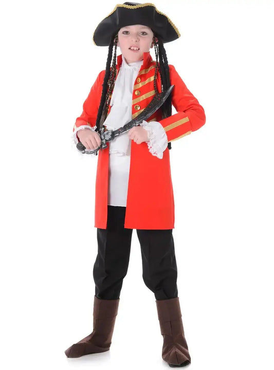 Red Pirate costume 6-8 Folarwear
