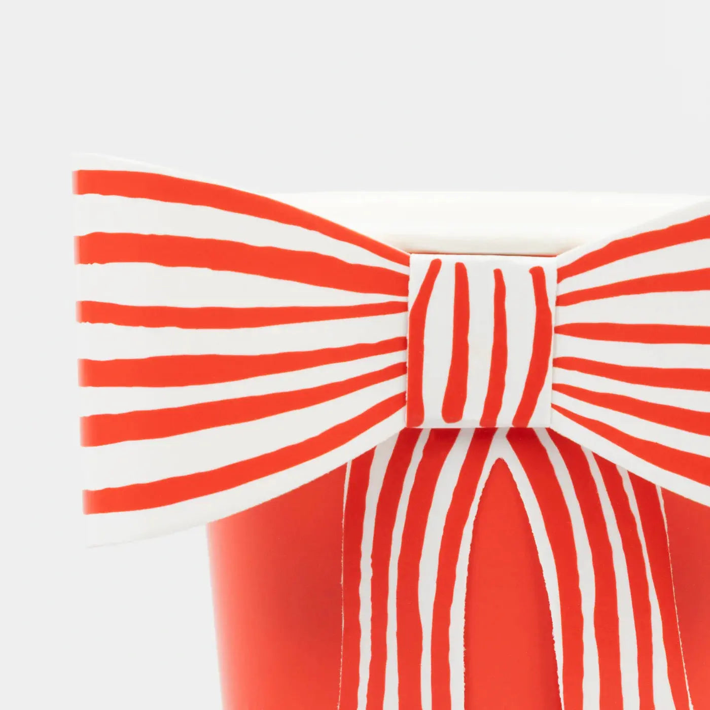 Red & White Stripy Bow Cups (x 8) Meri Meri