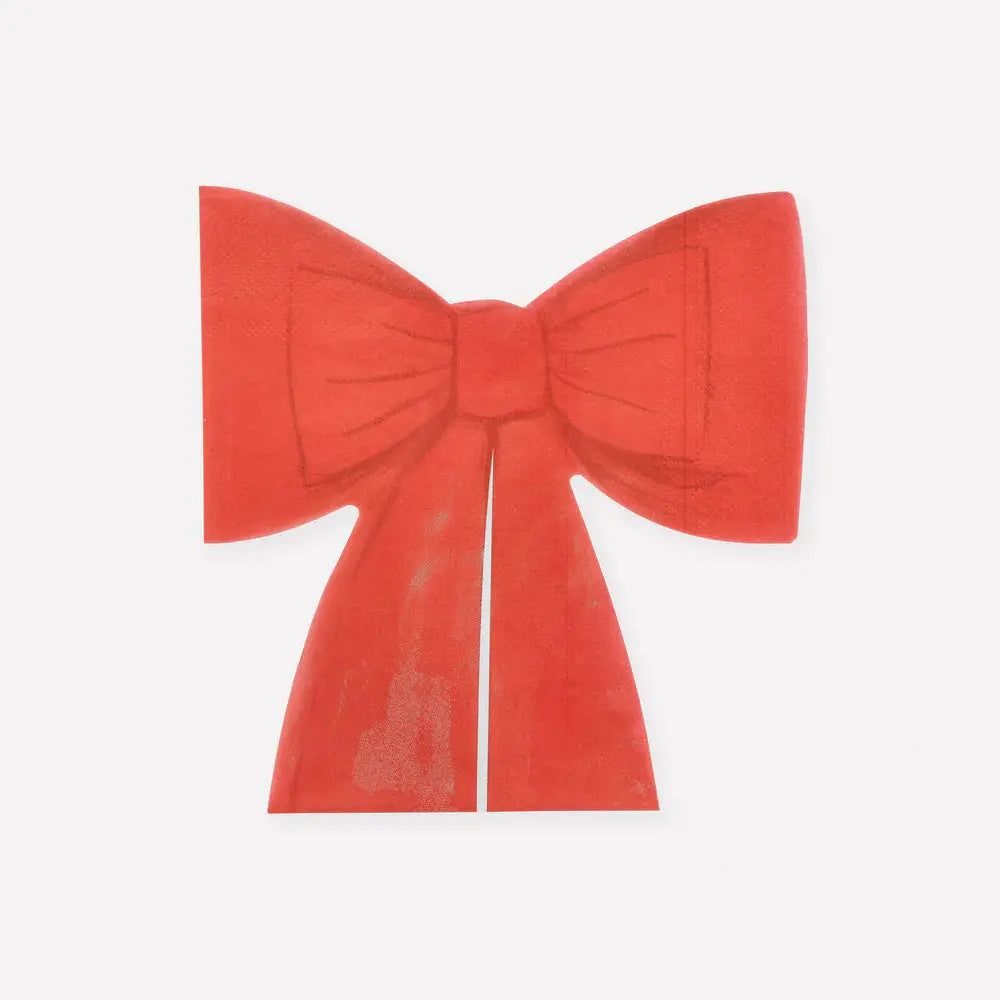 Red bow napkins Meri Meri