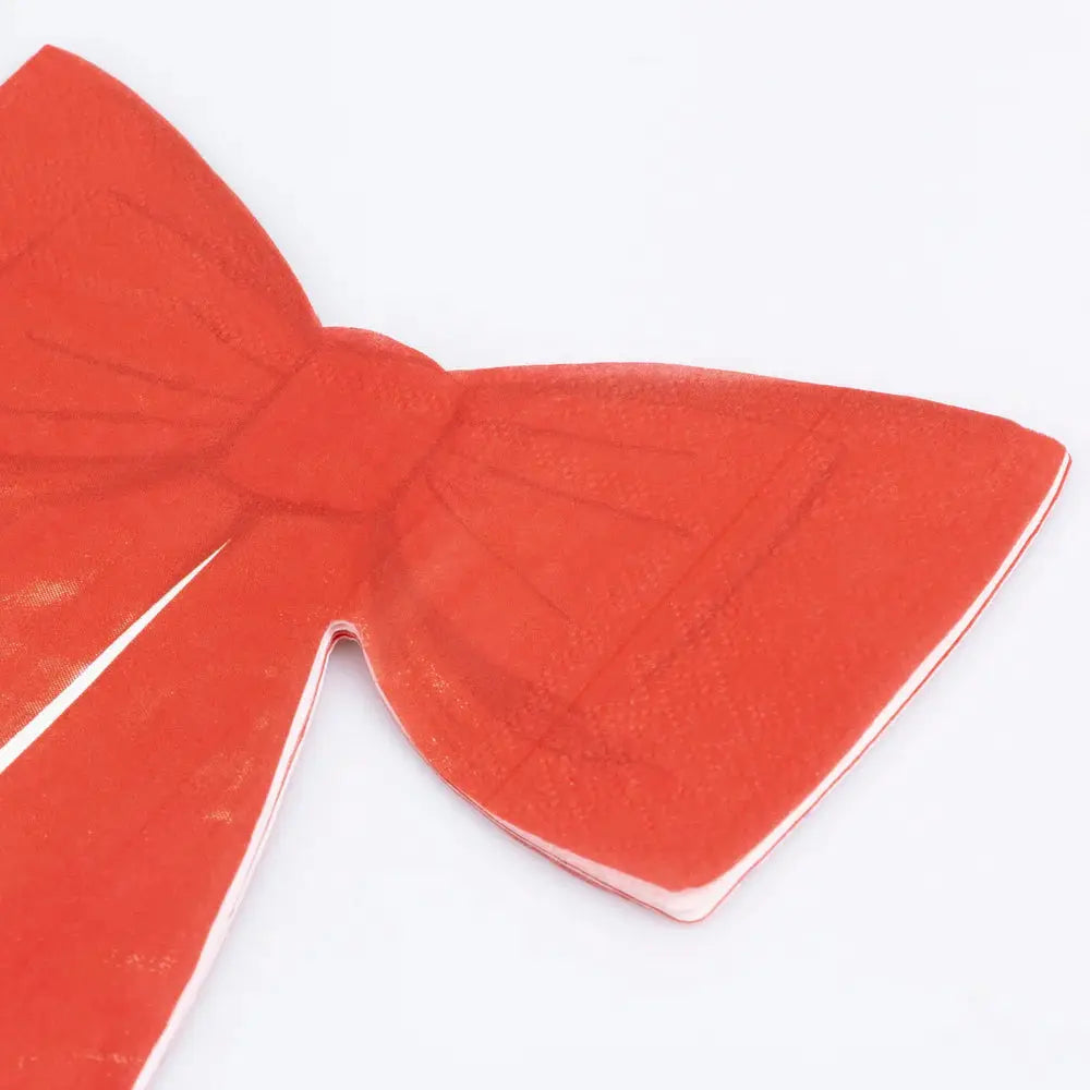 Red bow napkins Meri Meri