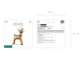 Reindeer Standing Foil Balloon, 65 x 105 cm, mix Partydeco