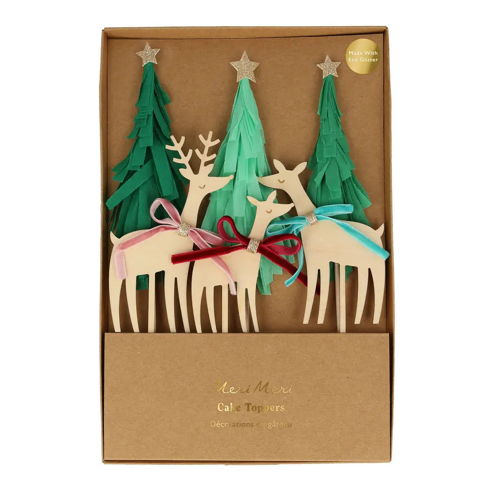 Reindeer family cake toppers Meri Meri