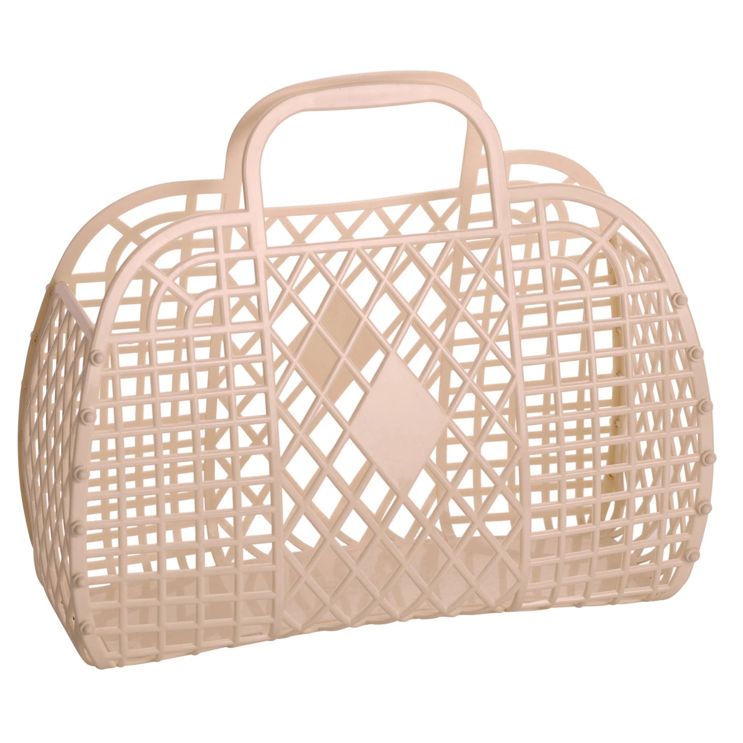 Retro Basket Jelly Bag - Large: Latte Sun Jellies