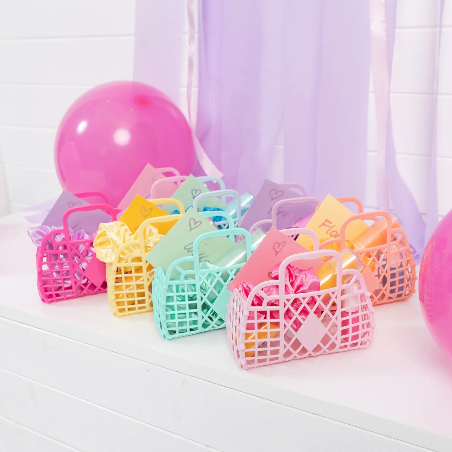 Retro Basket Jelly Bag - Mini: Latte Sun Jellies