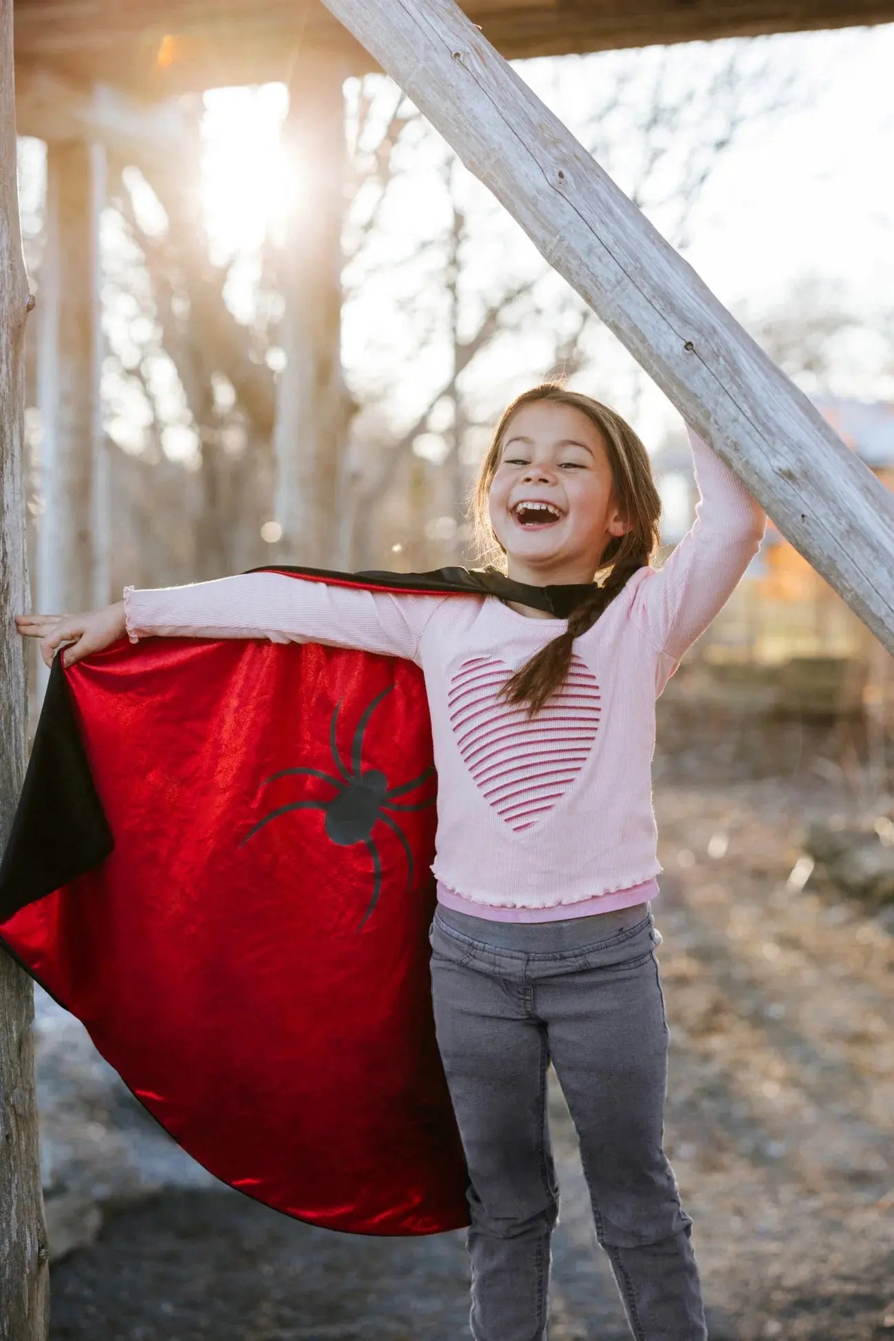 Reversible Spider and Bat Streamline Cape Great Pretenders