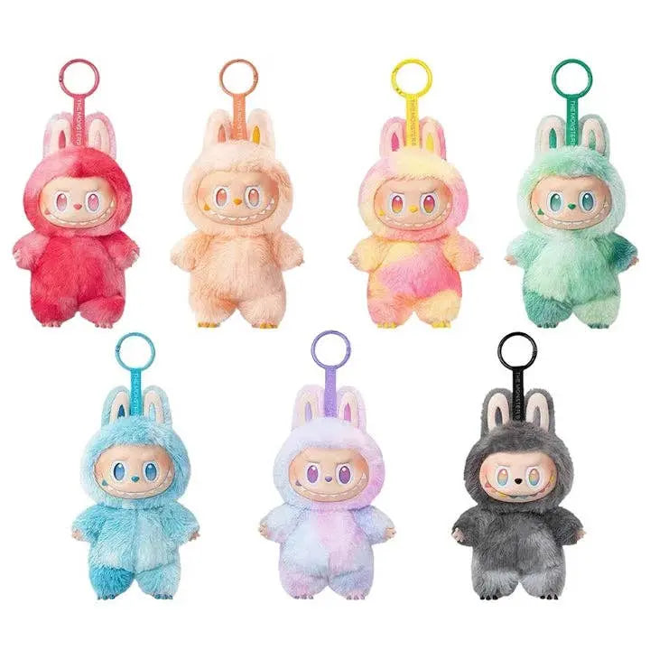Rhinestone Belt Store - Real LaBuBu V3 Monsters Blind Box Kawaii Keychain Doll : Peachy Pink Rhinestone Belt Store