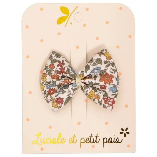 Ribbon bow clip - Liberty Ava autumn Luciole et Petit Pois