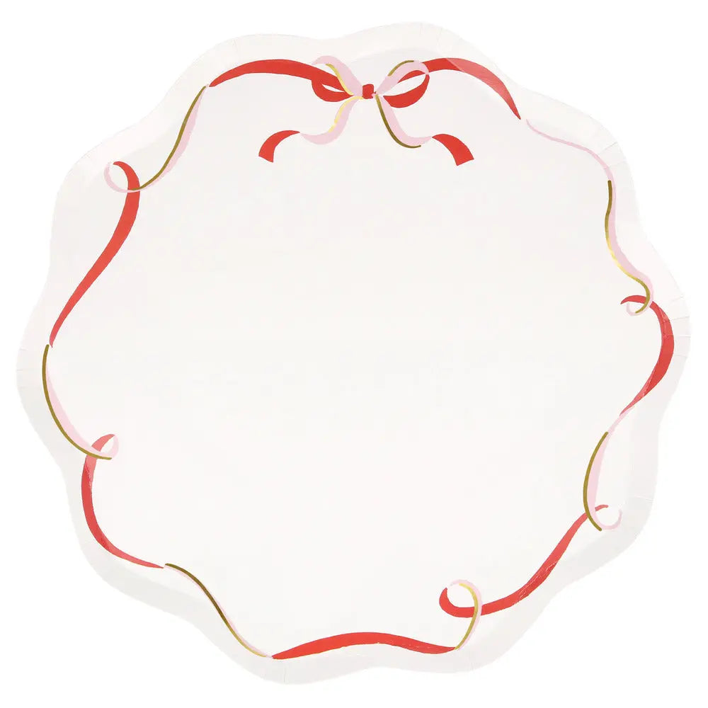 Ribbon bow dinner plates Meri Meri