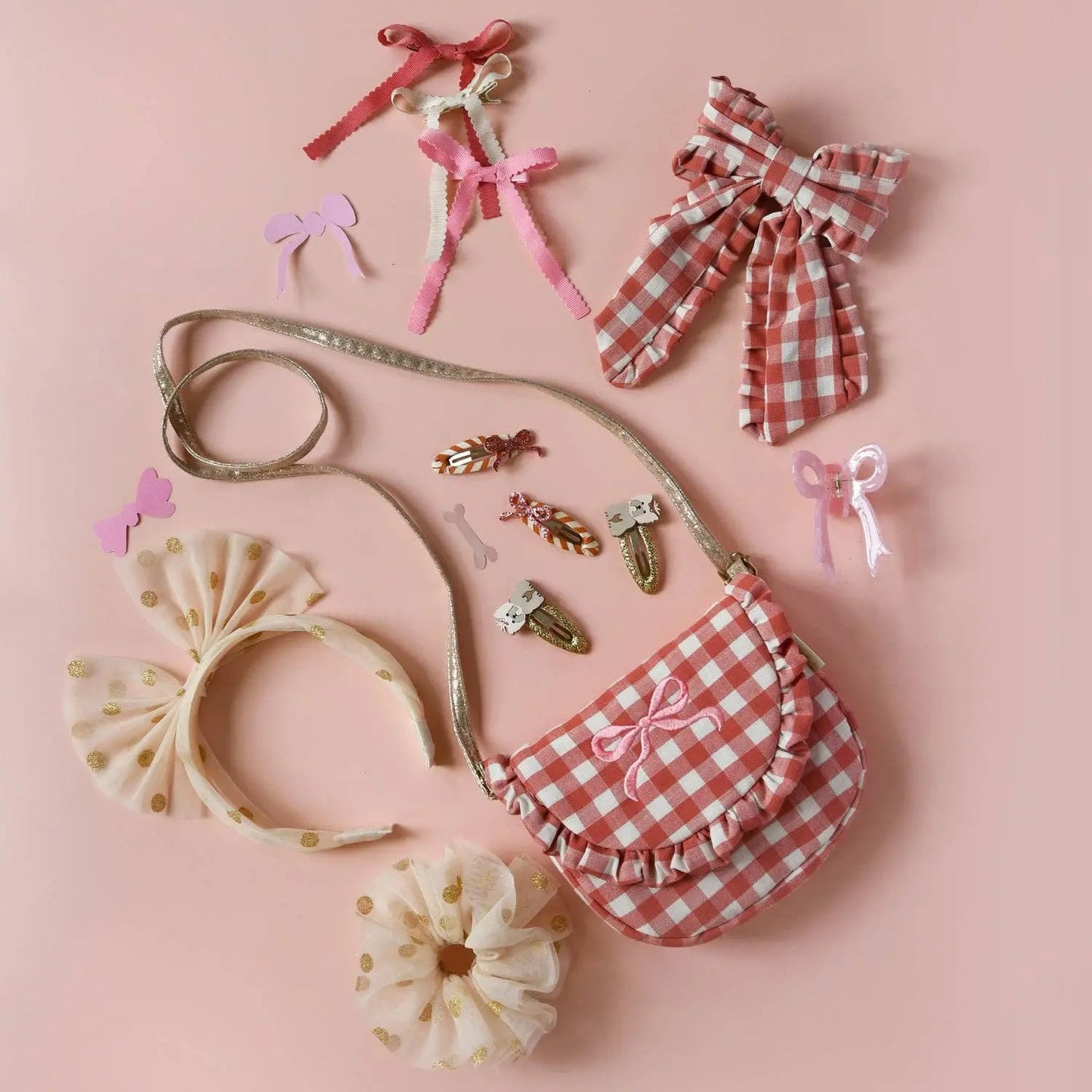 Rockahula Kids US - Gingham Ruffle Long Bow Clip Rockahula Kids US