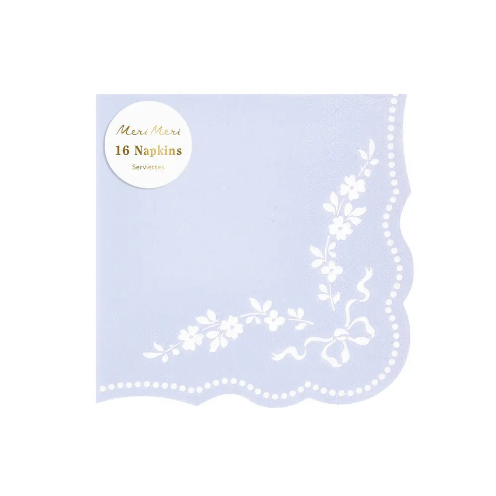 Rococo blue L napkins Meri Meri