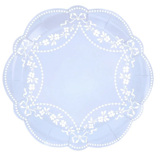 Rococo blue dinner plates Meri Meri