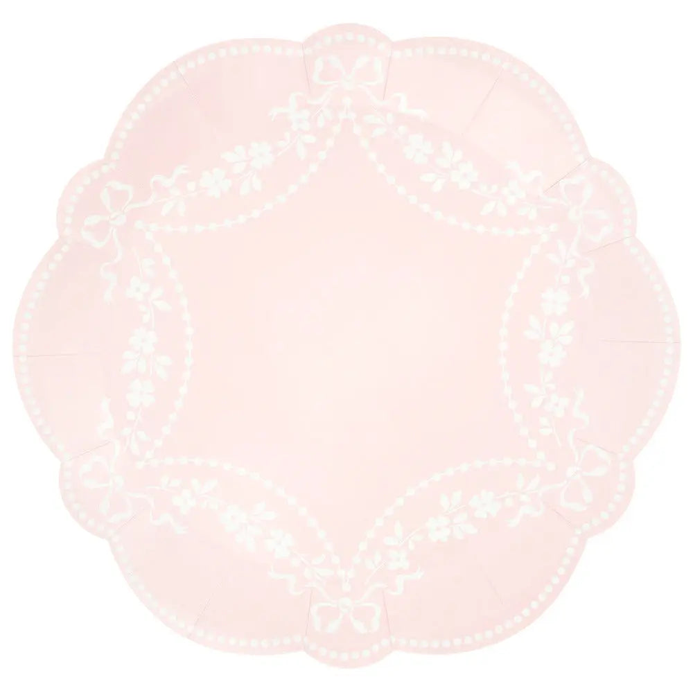 Rococo pink dinner plates Meri Meri