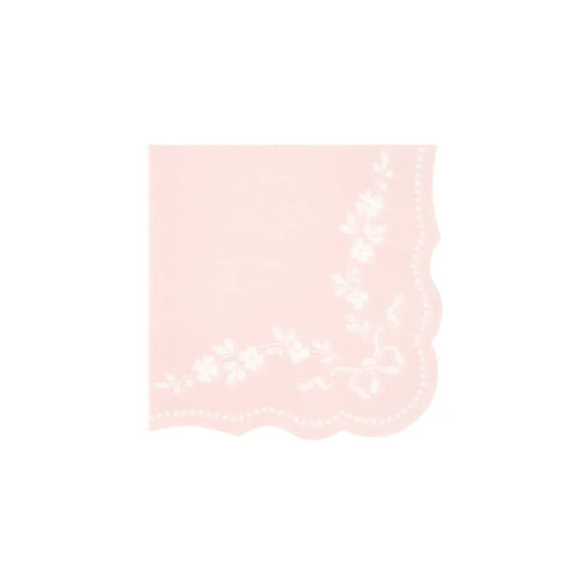 Rococo pink small napkins Meri Meri