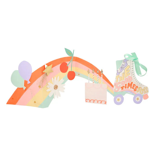 Roller skate concertina card Meri Meri