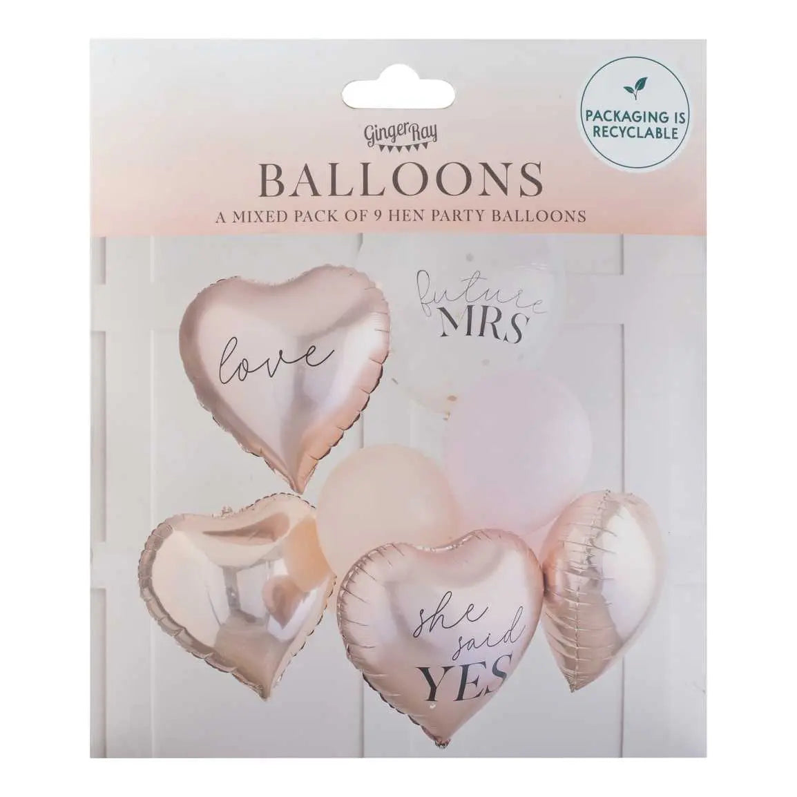 Rose Gold Hen Party Balloons Bundle Ginger Ray