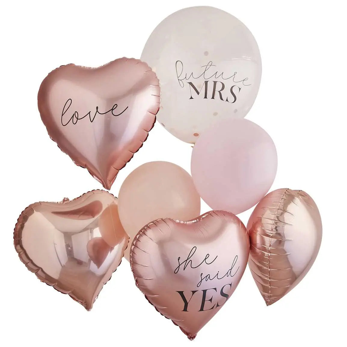 Rose Gold Hen Party Balloons Bundle Ginger Ray