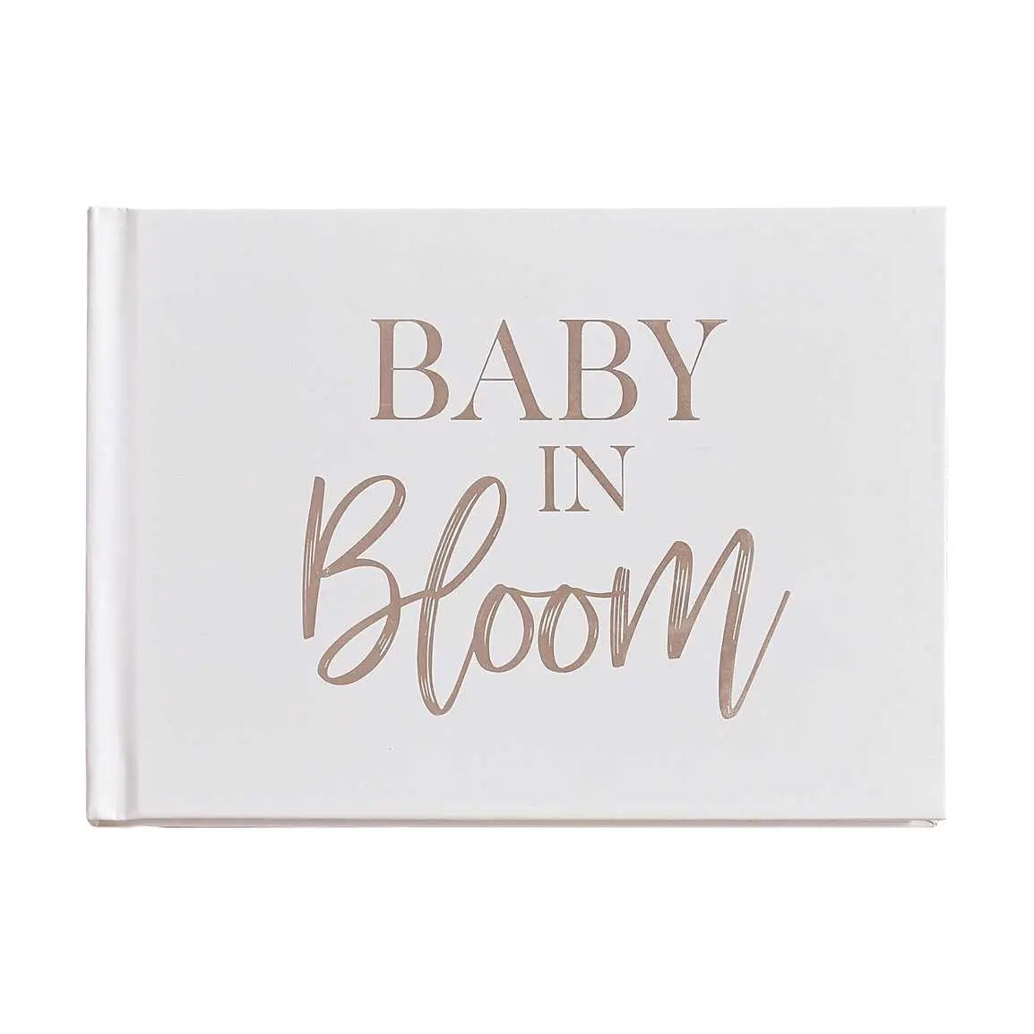 Rose gold and powder-colored baby shower guestbook Ginger Ray