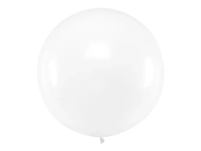 Round Balloon 1m, Pastel Clear Partydeco