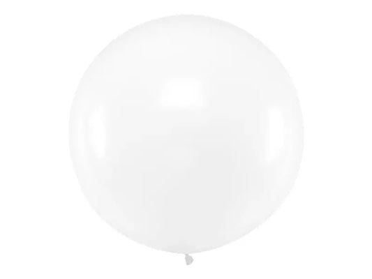 Round Balloon 1m, Pastel Clear Partydeco