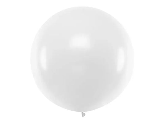 Round balloon, pastel white Partydeco