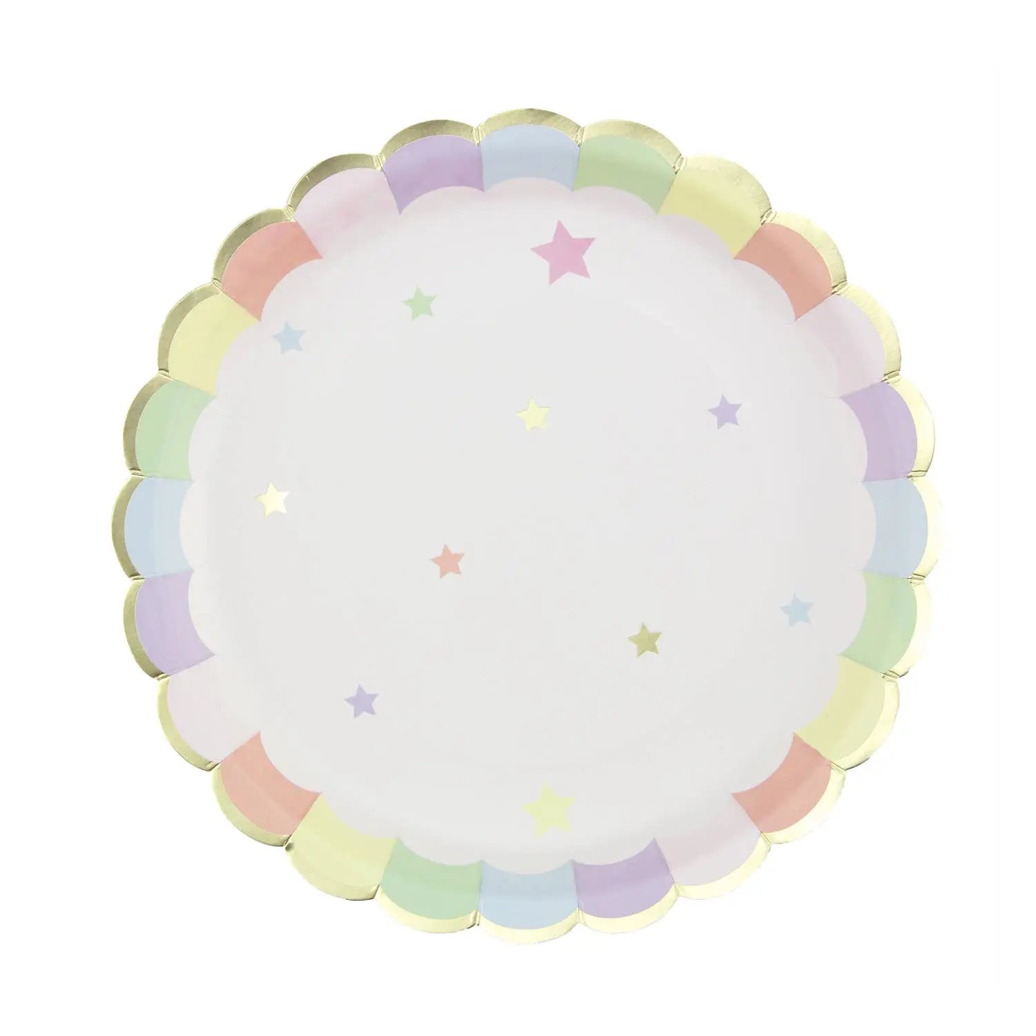 SCALLOPED PLATES 23CM PASTEL PINK X 8 Tim&Puce Factory