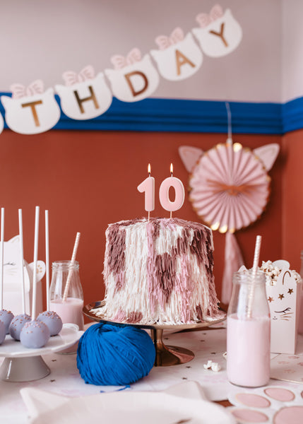 Birthday candle Number 0, light pink, 5.5 cm (SCU10-0-081J)