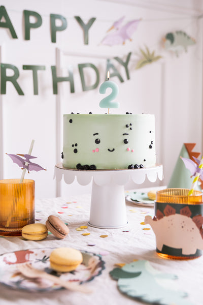 Birthday candle Numeral 2, light blue, size 5.5 cm (SCU10-2-001J)