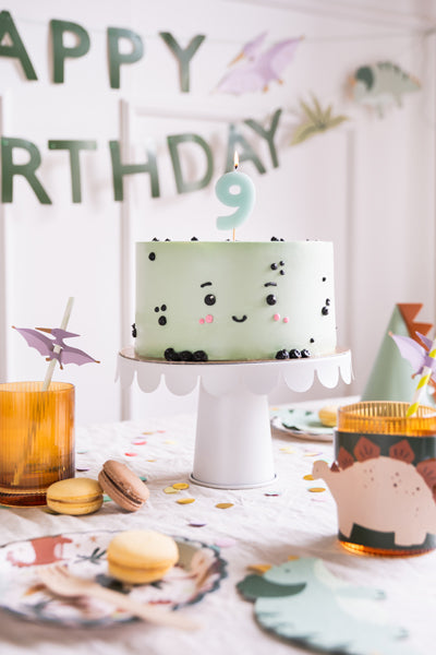 Birthday candle Numeral 9, light blue, size 5.5 cm (SCU10-9-001J)