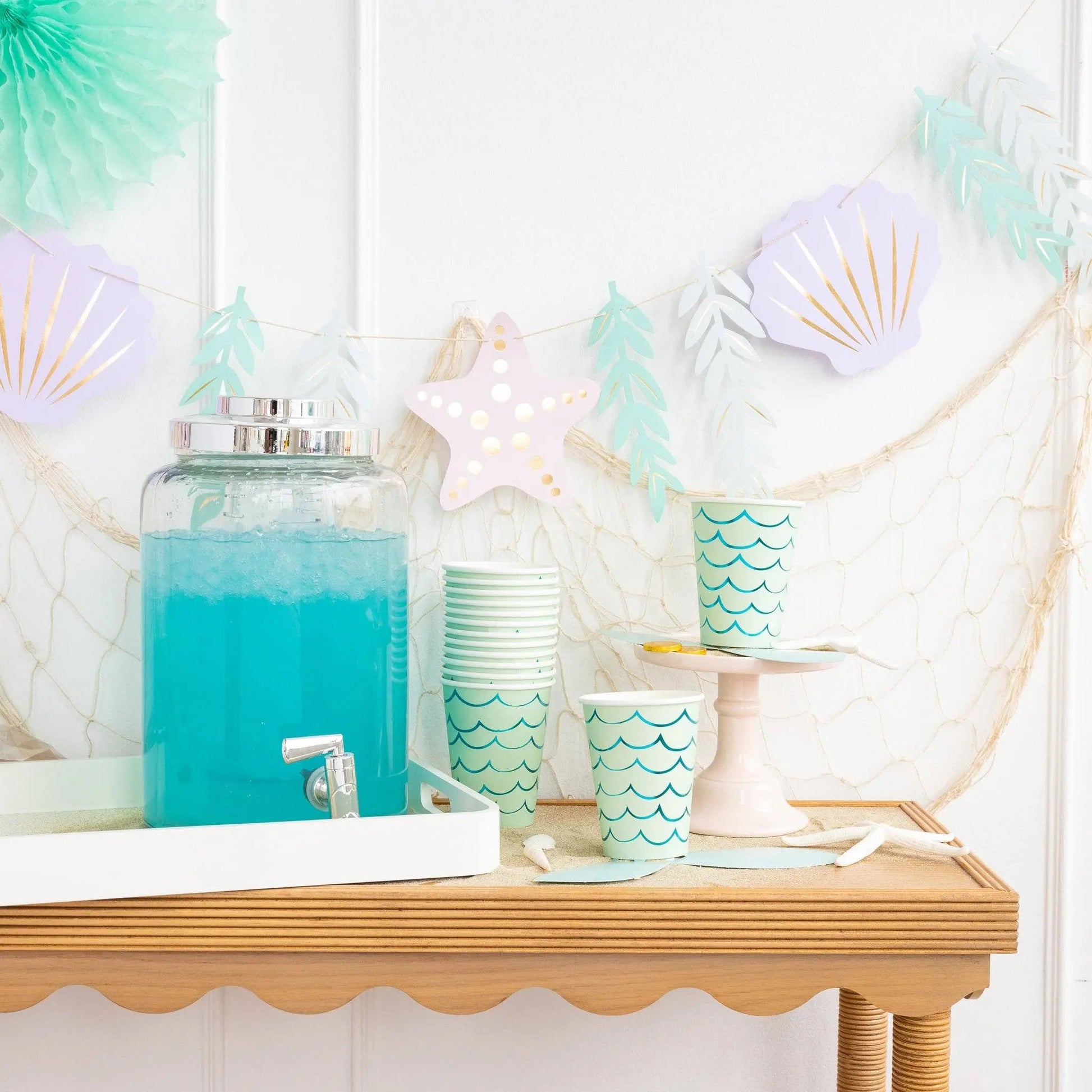 - SEA1011 - Mermaid Tail Paper Party Cups - 12 oz My Mind’s Eye