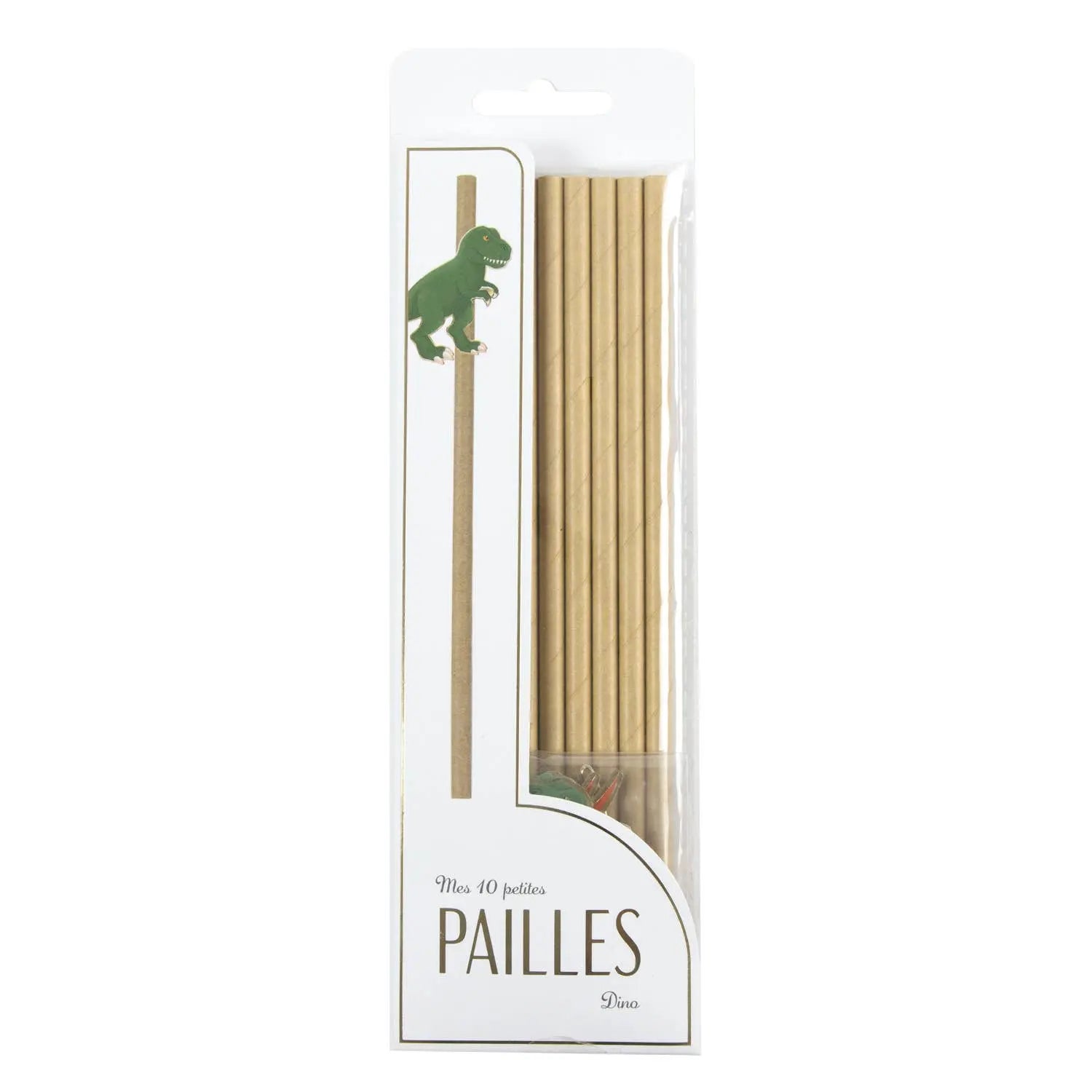 SET OF 10 DINO STRAWS Tim&Puce Factory