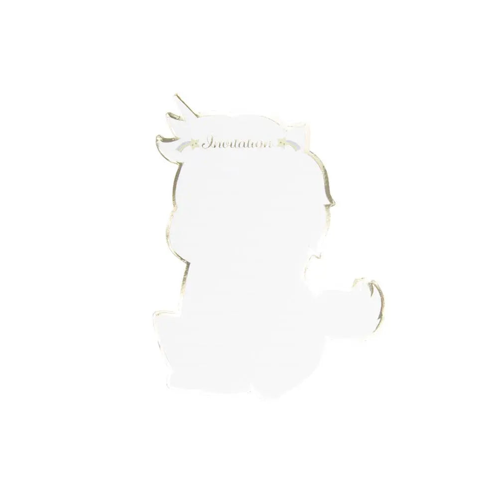 SET OF 8 BABY UNICORN INVITATIONS Tim&Puce Factory